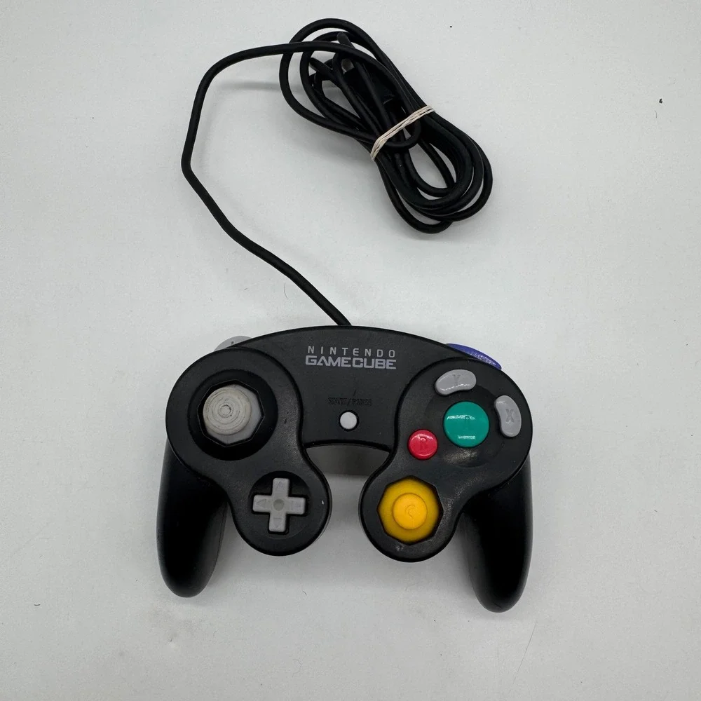 Nintendo GameCube Controller Jet Black Wired OEM DOL-003 Authentic Video Game